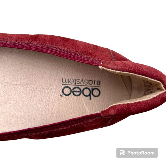 Abeo BIO System Tessa Wine Burgundy Suede Flats Ballet Comfort Shoes, size 11 - Picture 5 of 5